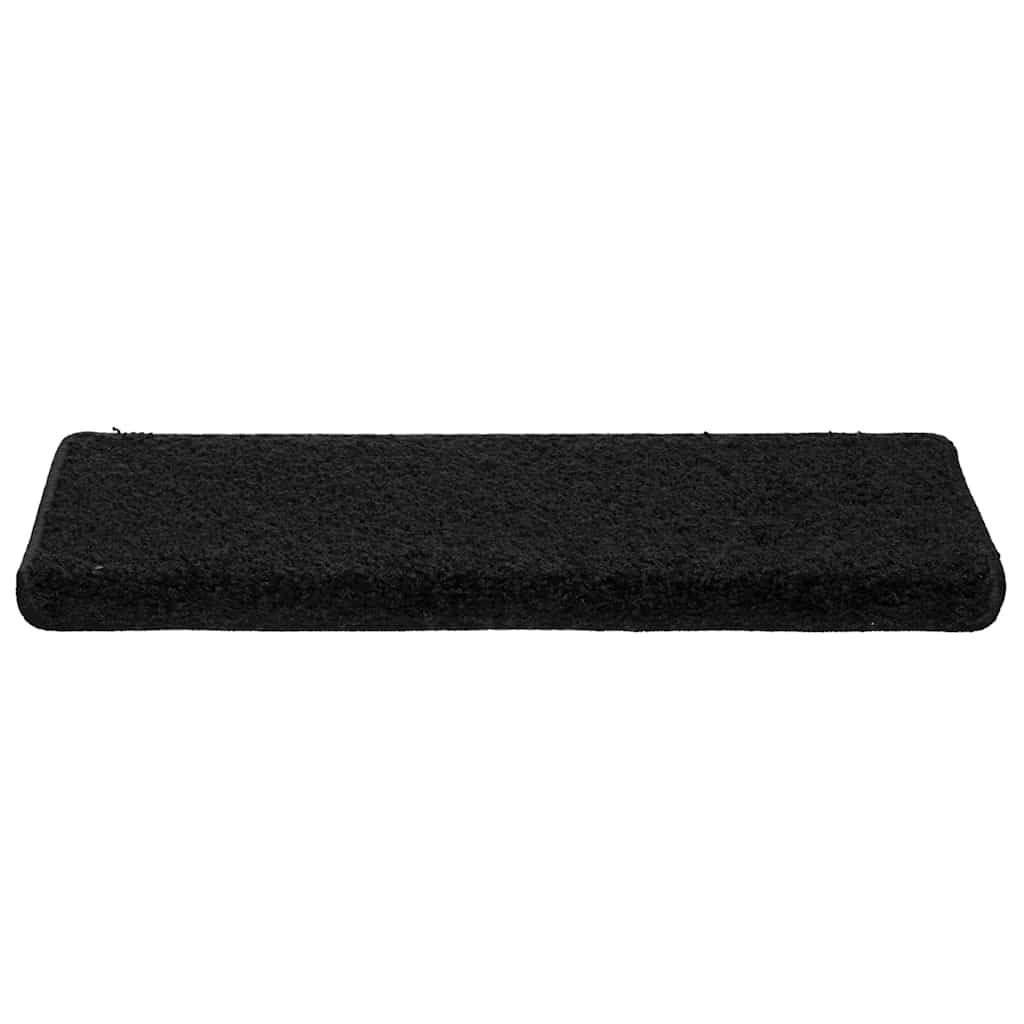 vidaXL Πατάκια για σκάλες 30 τεμάχια 65x21x4 cm Μαύρο