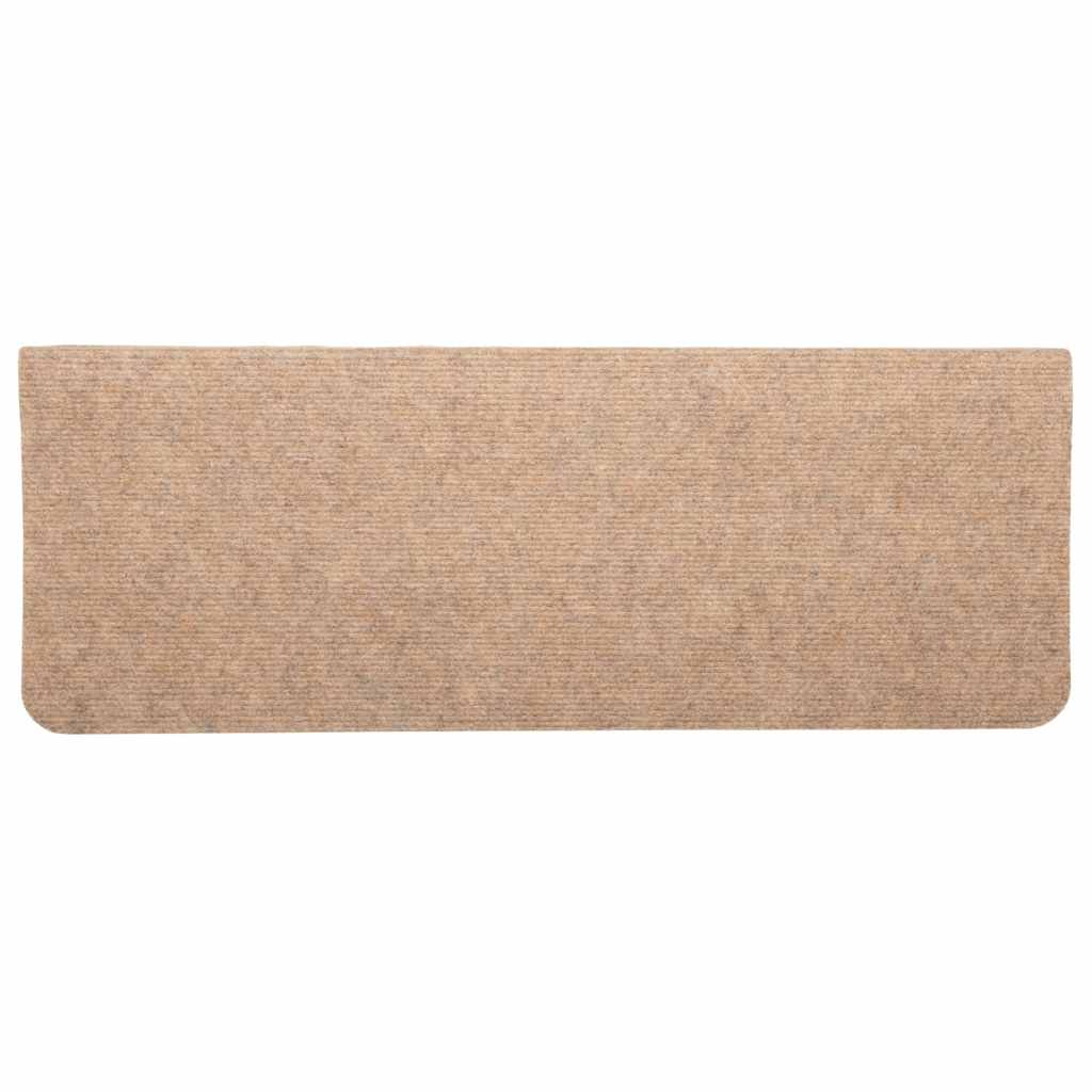 vidaXL Πατάκια Σκάλας Αυτοκόλλητα 30 τεμ. Μπεζ 65x24,5x3,5 εκ.
