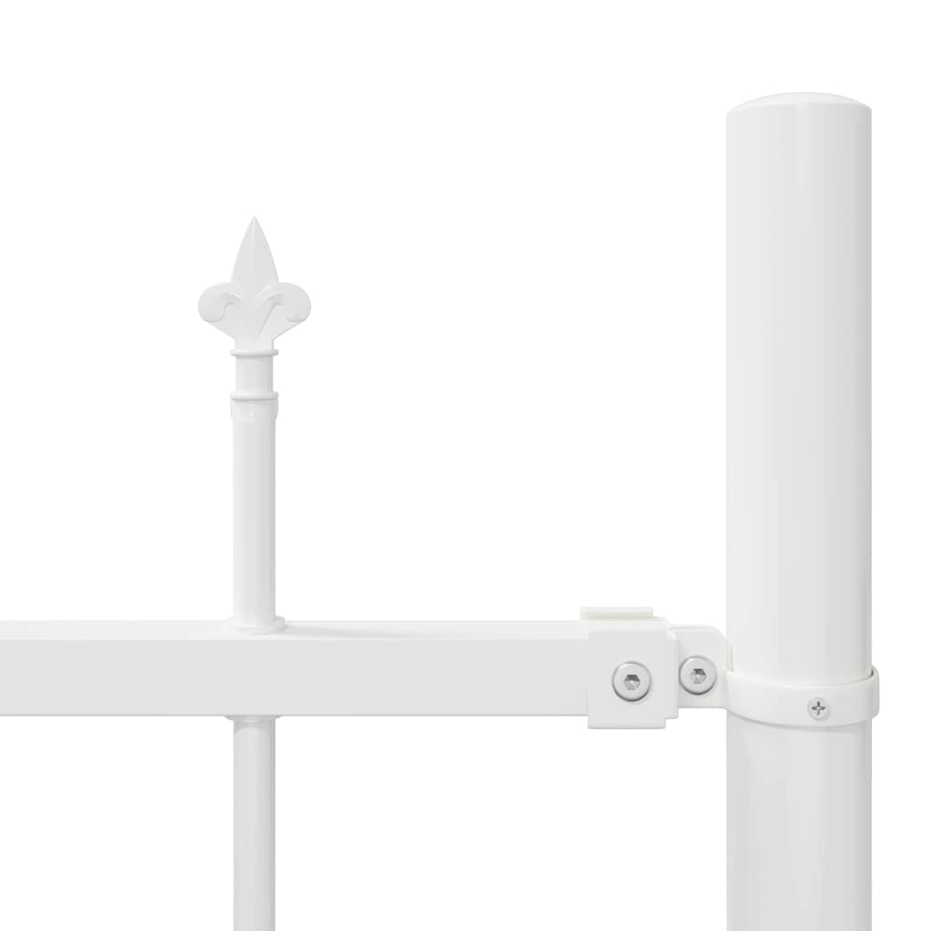 Fence Κήπου vidaXL με Θόλο Λευκό 5,1x1 μ Χάλυβας