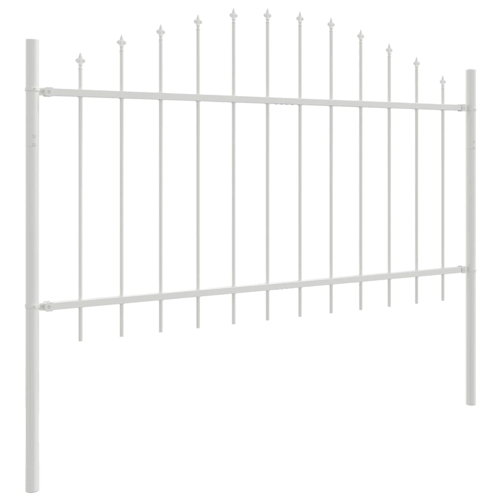 Fence Κήπου vidaXL με Θόλο Λευκό 5,1x1 μ Χάλυβας