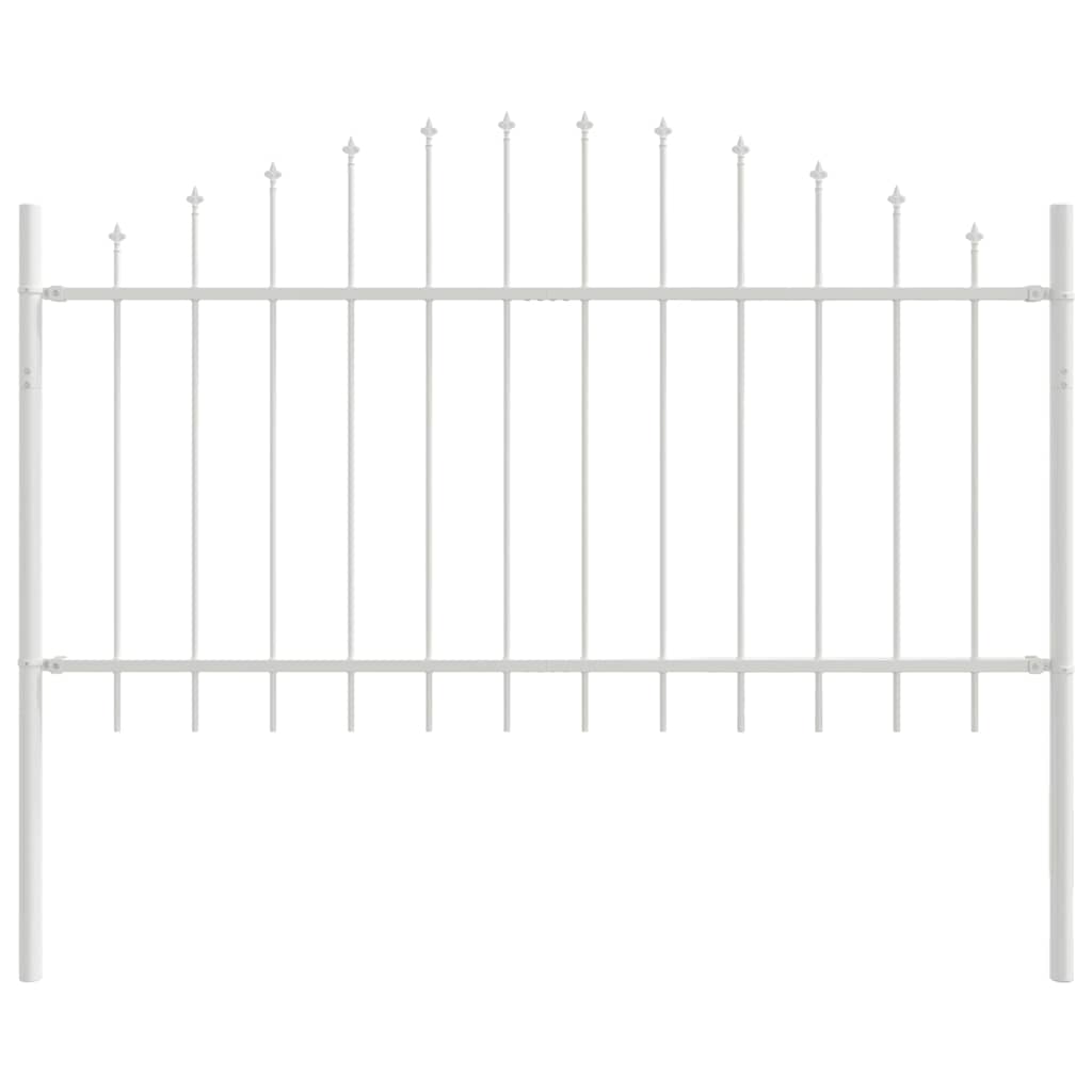 Fence Κήπου vidaXL με Θόλο Λευκό 5,1x1 μ Χάλυβας