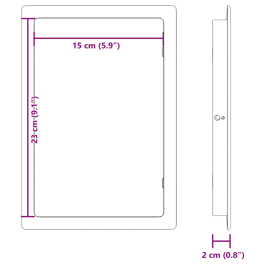vidaXL Πίνακες Πρόσβασης 2 τμχ. Λευκό 15 x 23 εκ. ΑΒΣ Πλαστικό