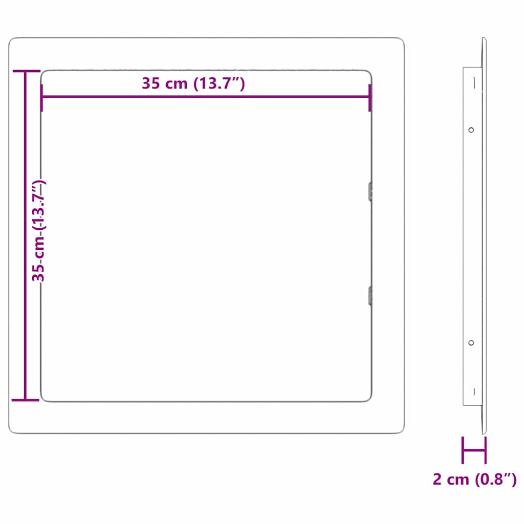 vidaXL Πίνακες Πρόσβασης Λευκό 35 x 35 cm ΑΒΣ Πλαστικό