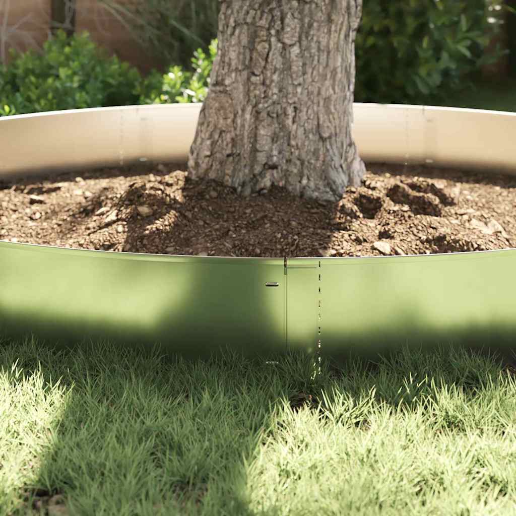 vidaXL Περιγράμματα γκαζόν 30 pcs Ασημί 100 x 25 cm