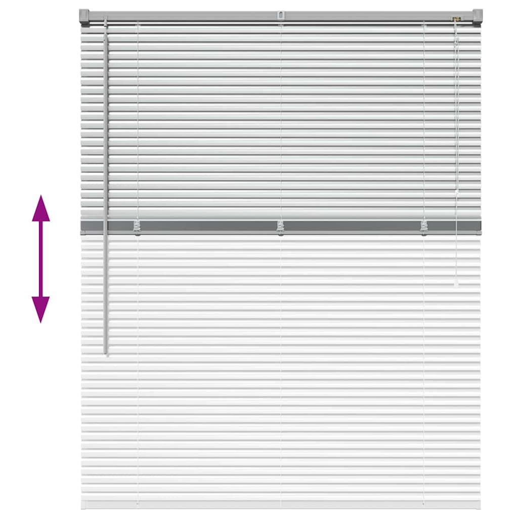 vidaXL Βενετσιάνικες Ρόδες Ασημί 130 x 100 cm Αλουμίνιο