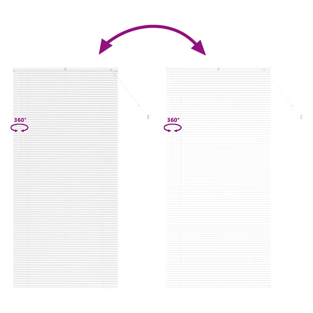 vidaXL Βενετσιάνικες Ρόδες Λευκό 220 x 100 cm Αλουμίνιο