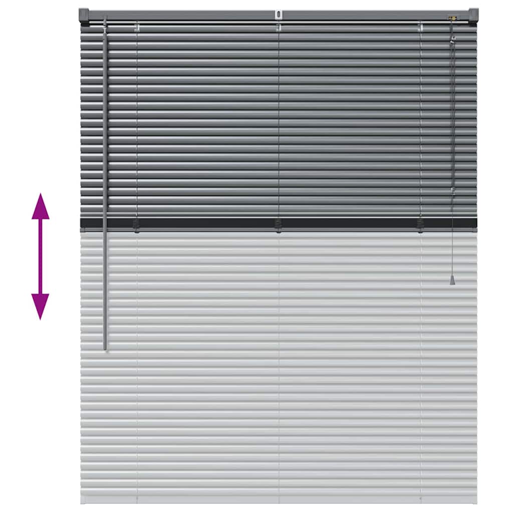 vidaXL Βενετσιάνικες Ρόδες Σκούρο Γκρι 130 x 100 cm Αλουμίνιο