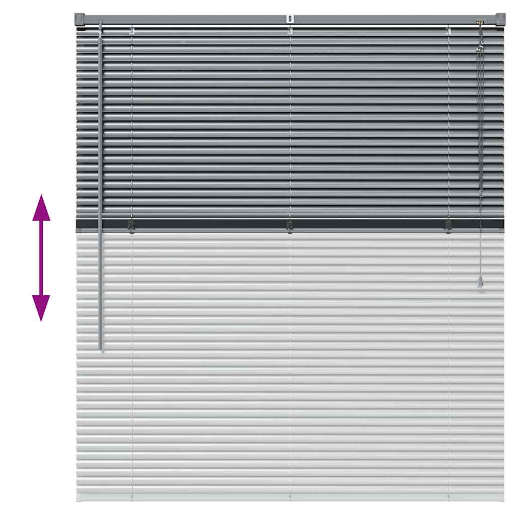 vidaXL Βενετσιάνικες Ρόδες Σκούρο Γκρι 130 x 115 εκ Αλουμίνιο