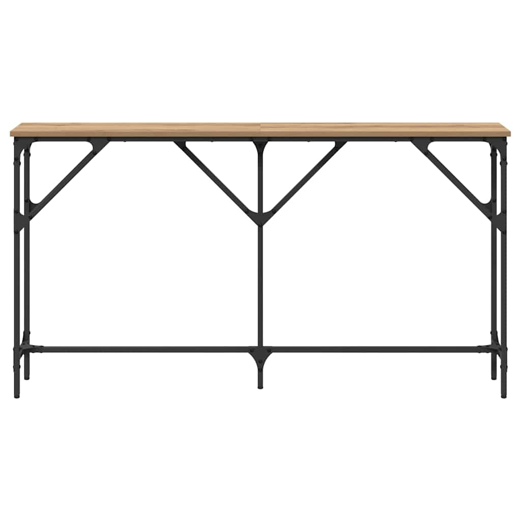 vidaXL Τραπέζι κονσόλας artisan δρυς 140 x 23 x 75 cm