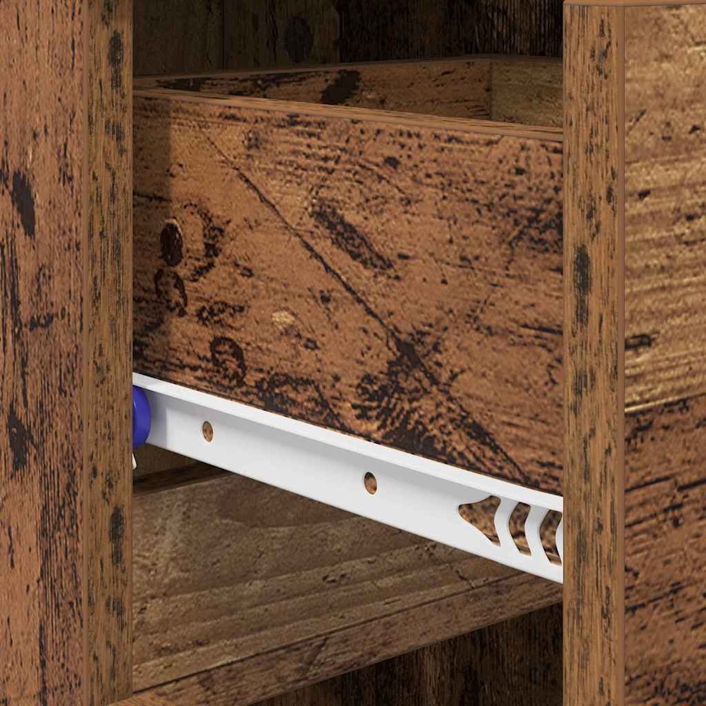 vidaXL Παπουτσοθήκη Παλαιό ξύλο 100.5 x 28 x 100 εκ Επεξεργασμένο ξύλο