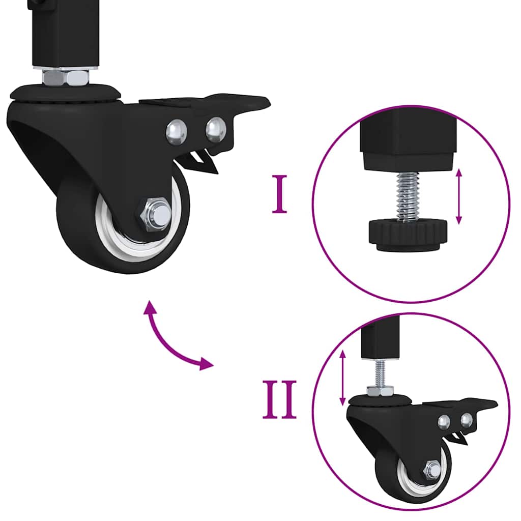 vidaXL Καρότσι Κουζίνας Παλαιό ξύλο 56 x 43 x 89.5 εκ