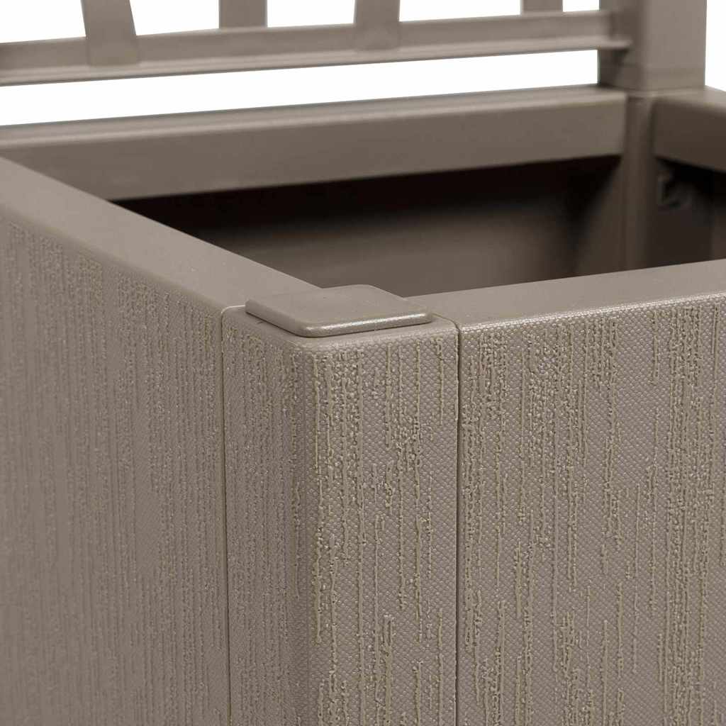 vidaXL Γλάστρα Κήπου Γκρι 36 x 36 x 140 εκ. Πολυπροπυλένιο