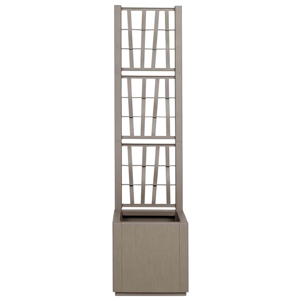 vidaXL Γλάστρα Κήπου Γκρι 36 x 36 x 140 εκ. Πολυπροπυλένιο