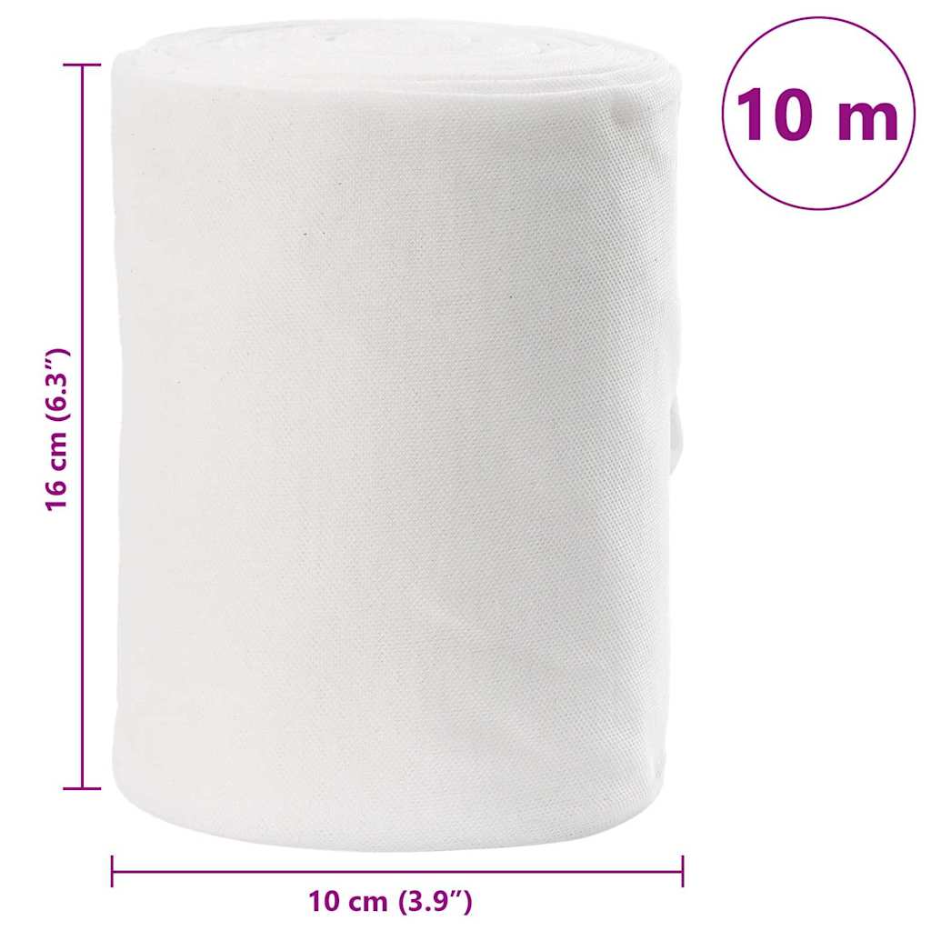 vidaXL Σωλήνας Αποχέτευσης Λευκό 16 x 1000 εκ. ύφασμα