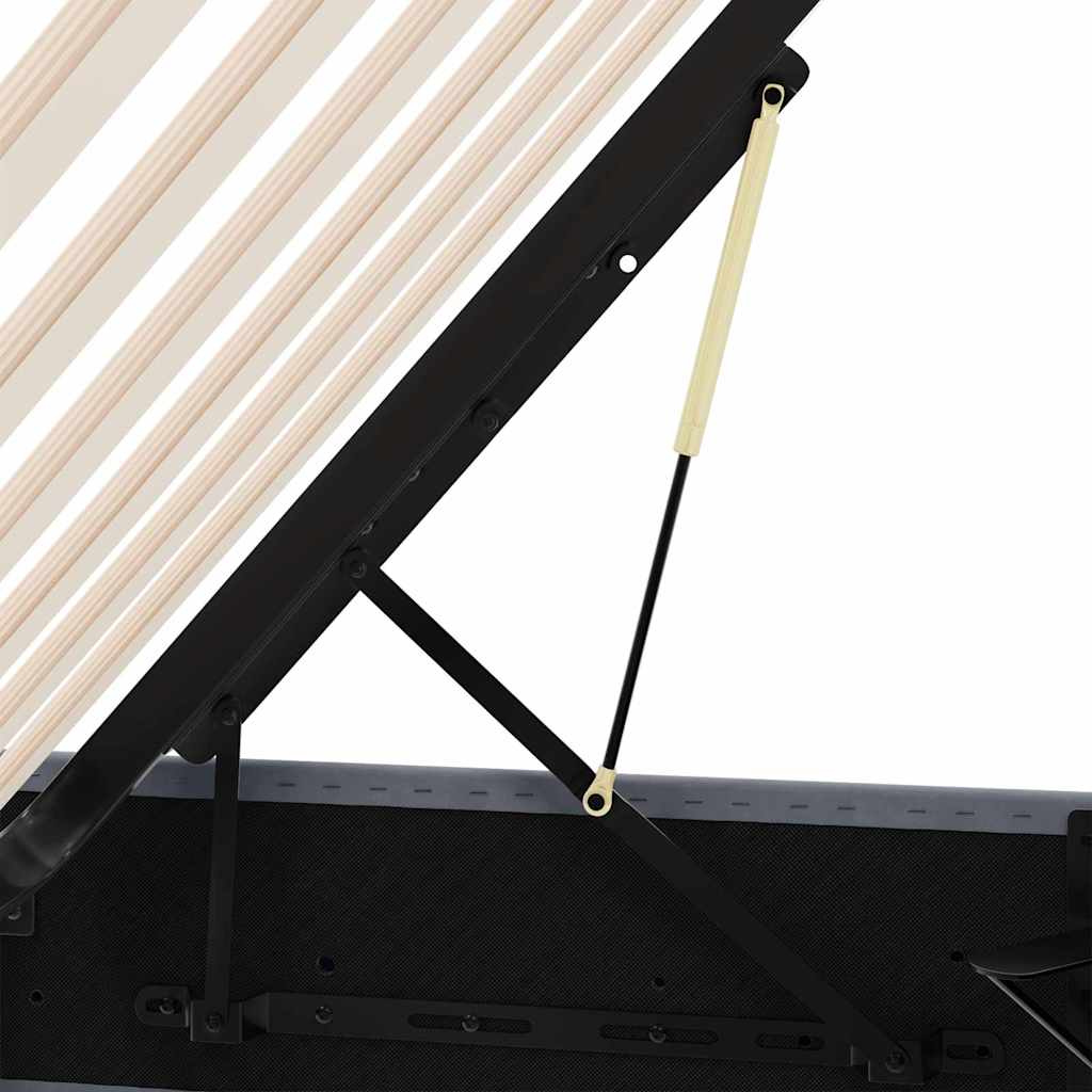 vidaXL Κρεβάτι Αποθήκης Σκούρο Γκρι 193 x 203 cm Βελούδο
