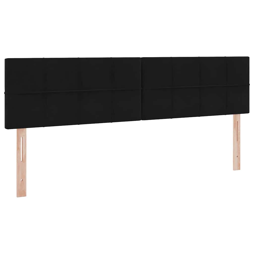 vidaXL Κρεβάτι με φώτα λωρίδας LED Μαύρο 180 x 200 cm Βελούδο