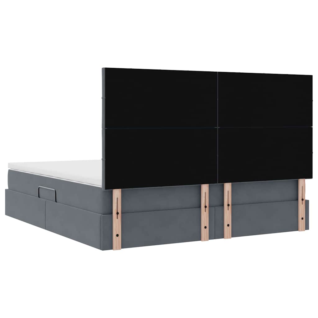 vidaXL Κρεβάτι με αποθηκευτικό χώρο και στρώμα 160 x 200 cm Βελούδο