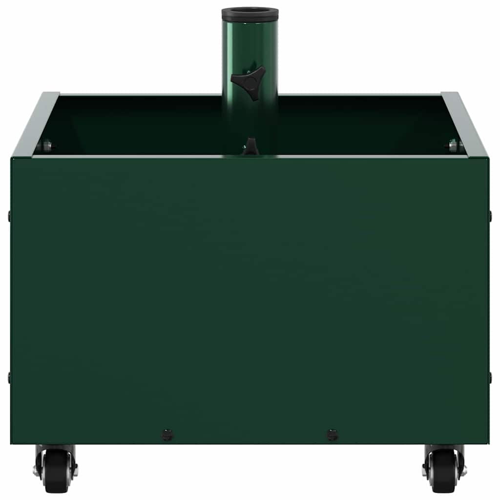 vidaXL Βάση Παρασόλ με Γλάστρα Πράσινο 45 x 45 x 45 cm Ατσάλι