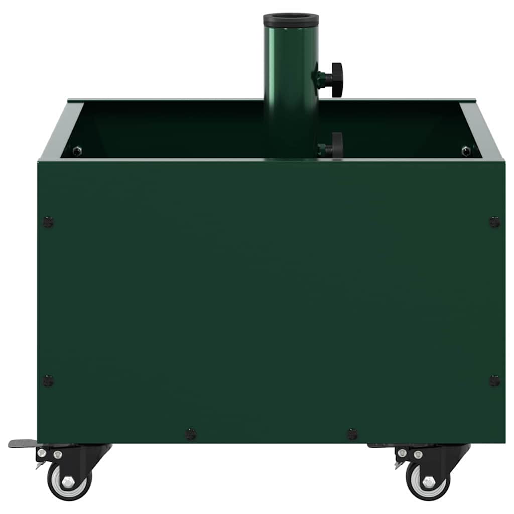 vidaXL Βάση Παρασόλ με Γλάστρα Πράσινο 45 x 45 x 45 cm Ατσάλι