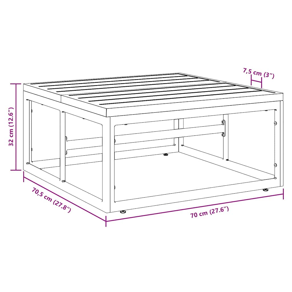 vidaXL Εξωτερικά Έπιπλα Ανθρακί Ατσάλι