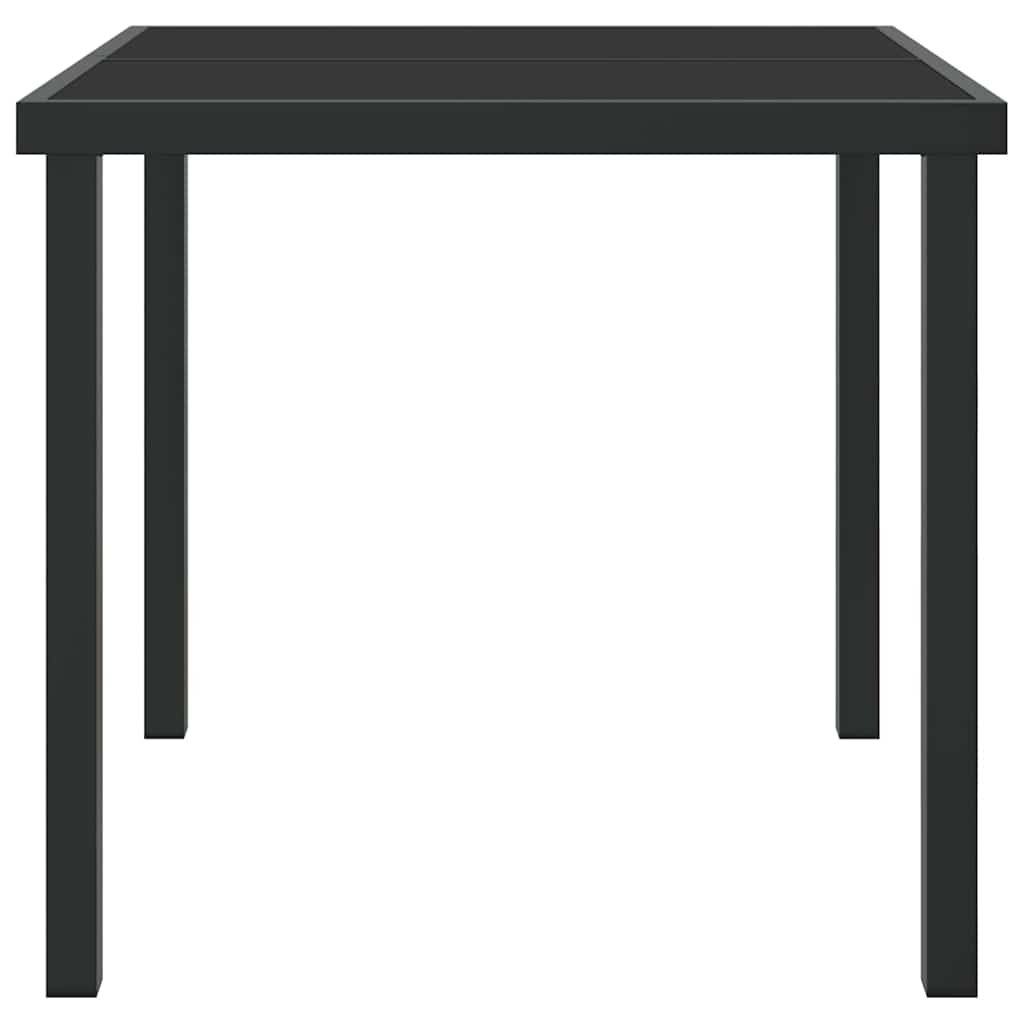 vidaXL Τραπέζι Κήπου Μαύρο 80 x 80 x 73 εκ Μασίφ ξύλο teak