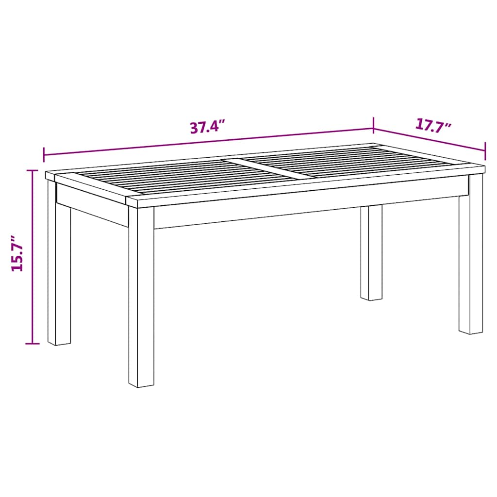 Σετ Καναπέ Κήπου 3 pcs Φυσικό Μασίφ ξύλο teak