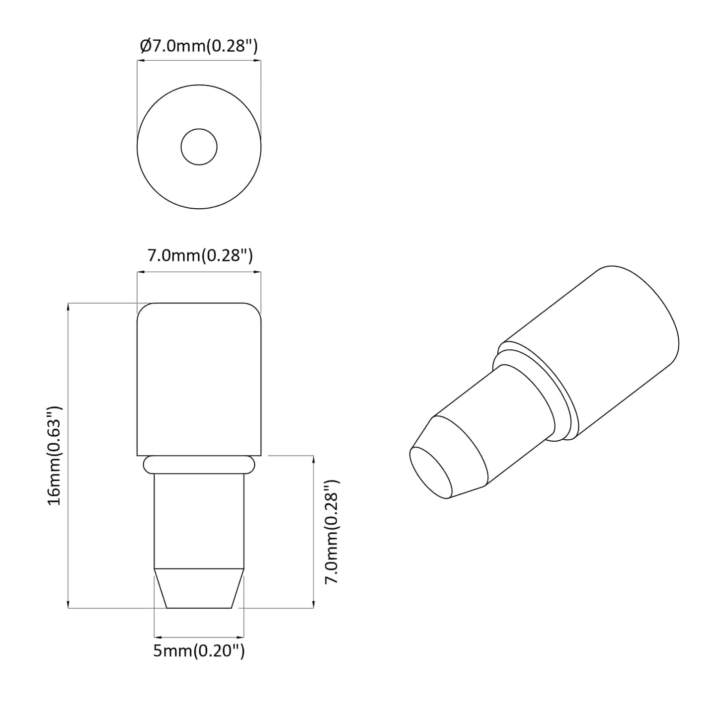 vidaXL Στήριγμα Ραφιού 12 pcs Ασημί 7 x 16 mm Σίδερο