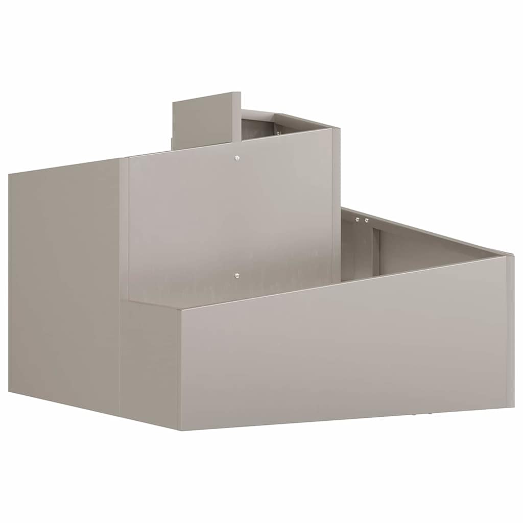 vidaXL Γλάστρα Κήπου Καφέ 60 x 60 x 50 εκ Ατσάλι σκληρυθέν στον αέρα