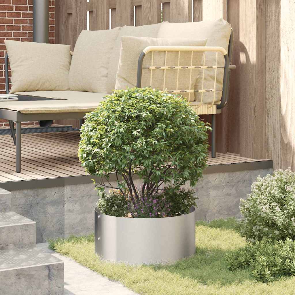 vidaXL Γλάστρα Κήπου Ασημί 40 x 40 x 20 cm Ανοξείδωτο ατσάλι