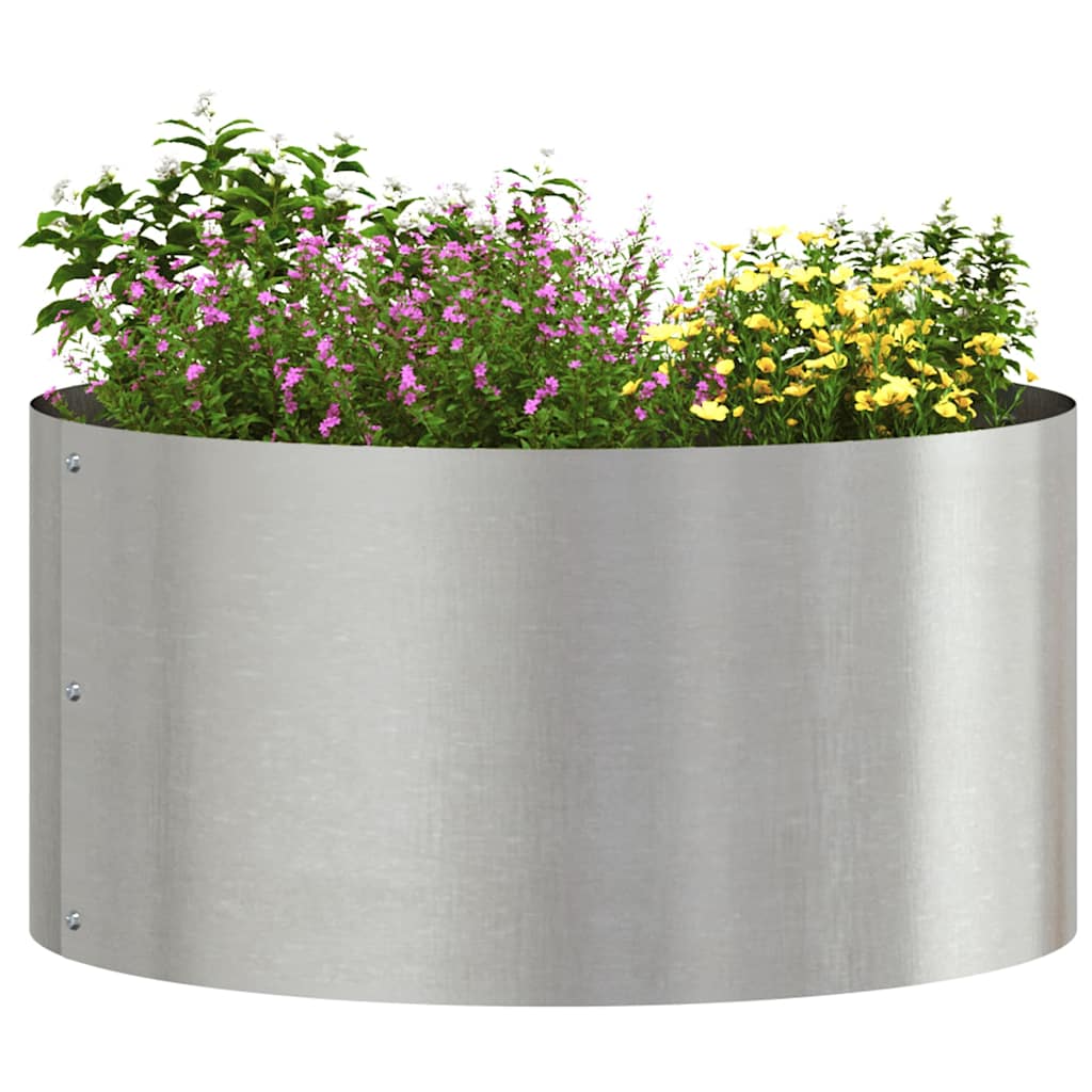 vidaXL Γλάστρα Κήπου Ασημί 40 x 40 x 20 cm Ανοξείδωτο ατσάλι