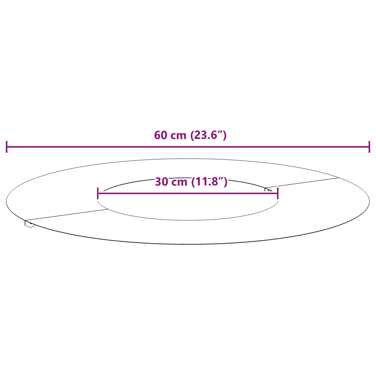 vidaXL κατάλληλο για δαχτυλίδι επίπεδου δέντρου Καφέ Ø30 / 60 εκ.