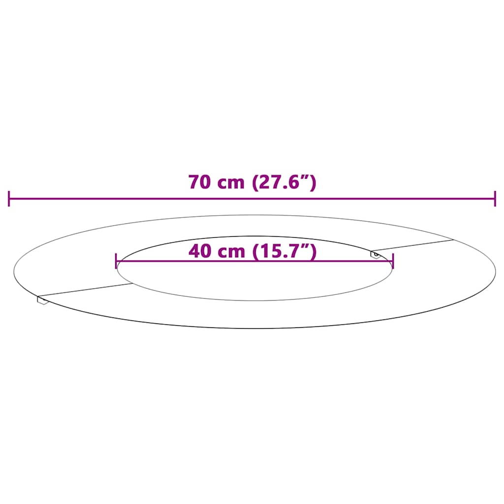 vidaXL κατάλληλο για επίπεδα δαχτυλίδια δέντρου Λευκό Ø40 / 70 εκ.