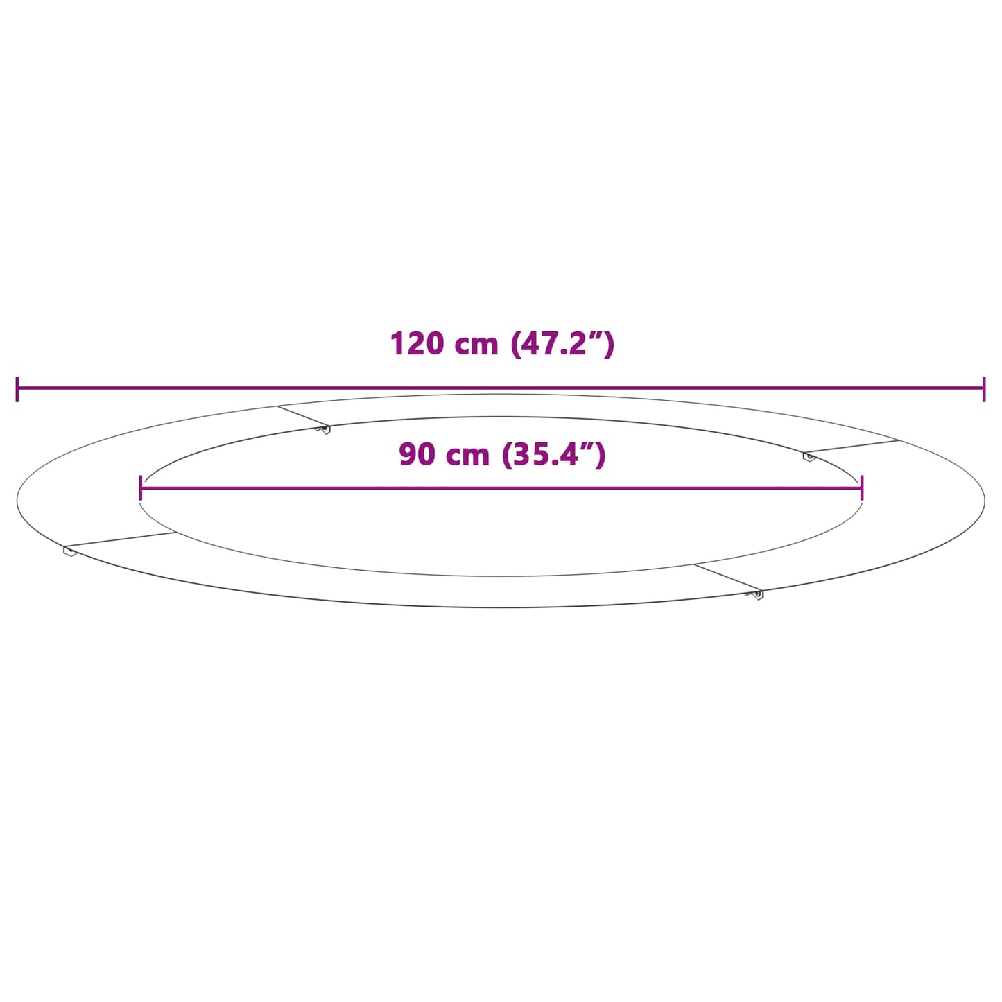 vidaXL κατάλληλο για δαχτυλίδι επίπεδου δέντρου Καφέ Ø60 / 90 εκ.