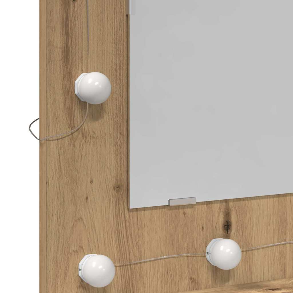 vidaXL Ντουλάπα Καθρέφτη με ράφι artisan δρυς 62 x 31.5 x 62 εκ.