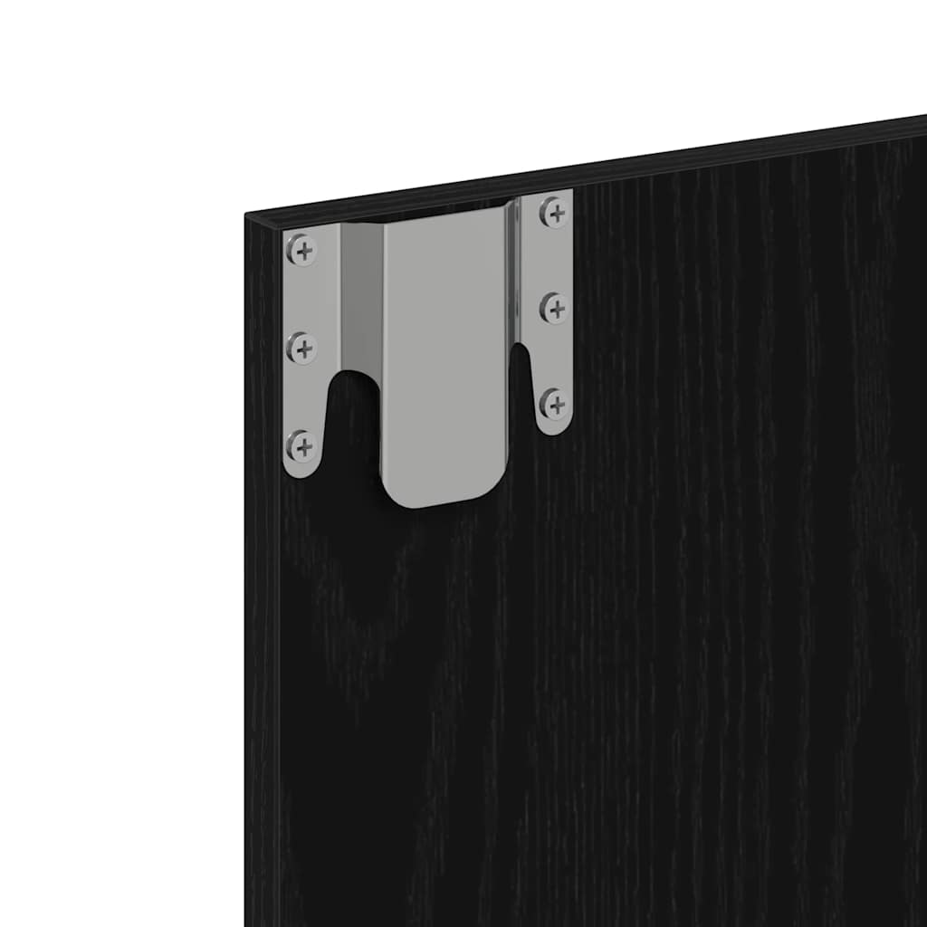 vidaXL Ντουλάπα Καθρέφτη με ράφι Μαύρη δρυς 62 x 31.5 x 62 εκ.