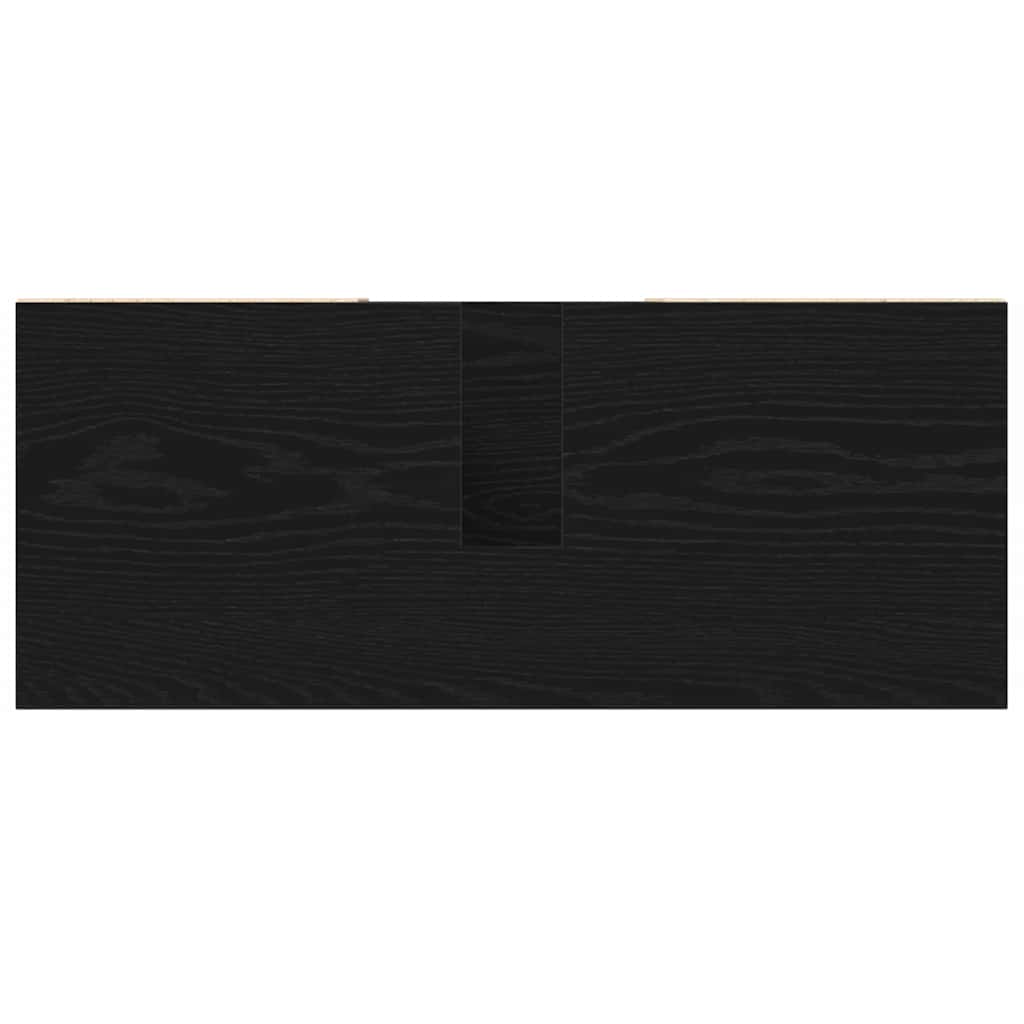 vidaXL Ντουλάπι Μπάνιου Μαύρη δρυς 80 x 33 x 60 εκ Επεξεργασμένο ξύλο