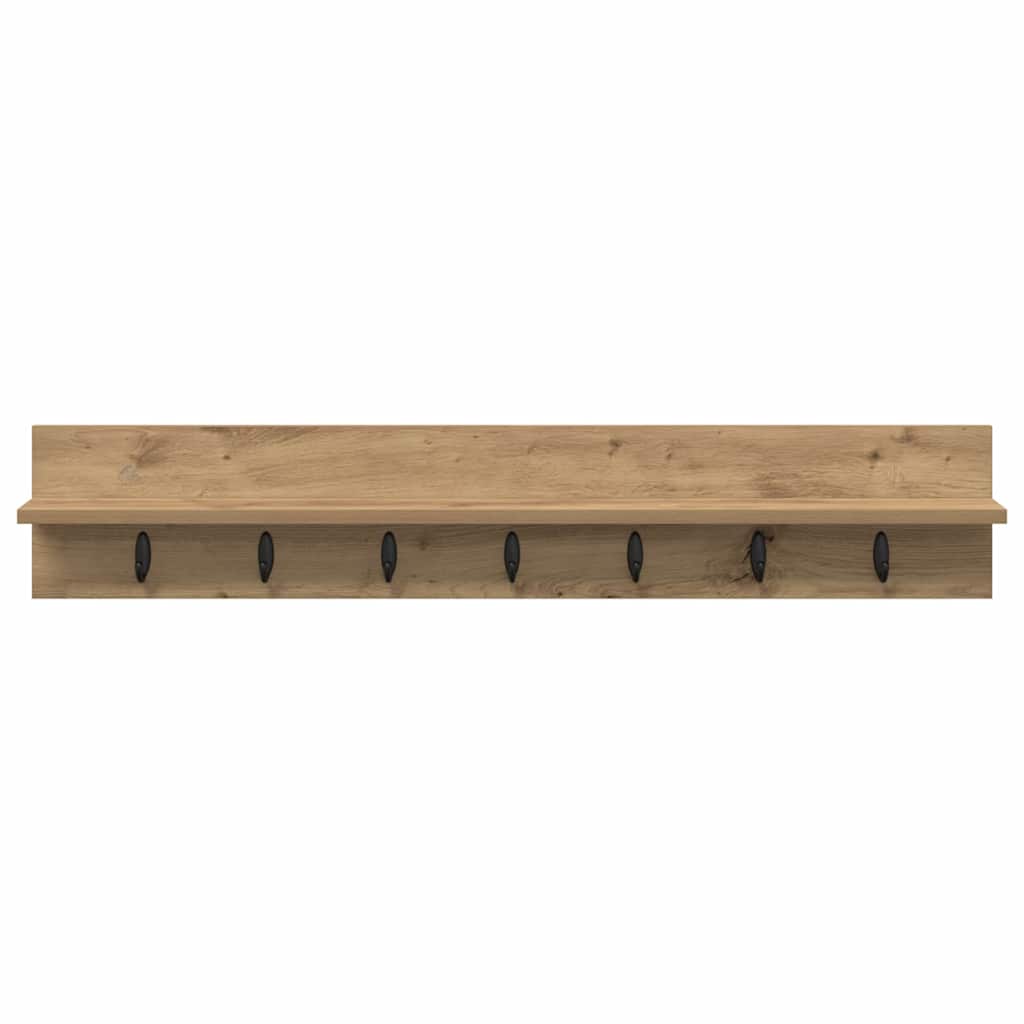 vidaXL Τοίχου Κρεμάστρα με ράφι artisan δρυς 100 x 10.5 x 18 εκ