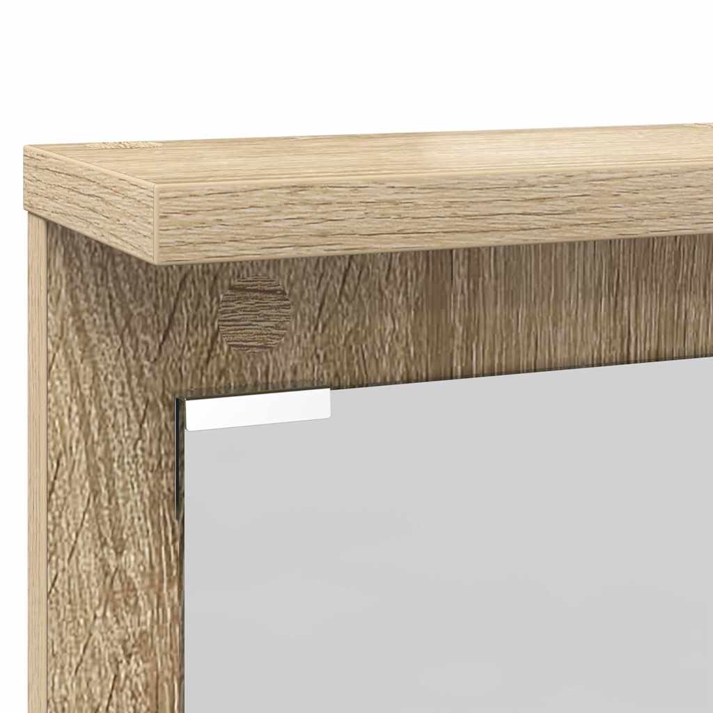 vidaXL Τοίχου Κρεμάστρα με ράφι Επιτοίχιο Sonoma Δρυς 84 x 10 x 80 εκ.