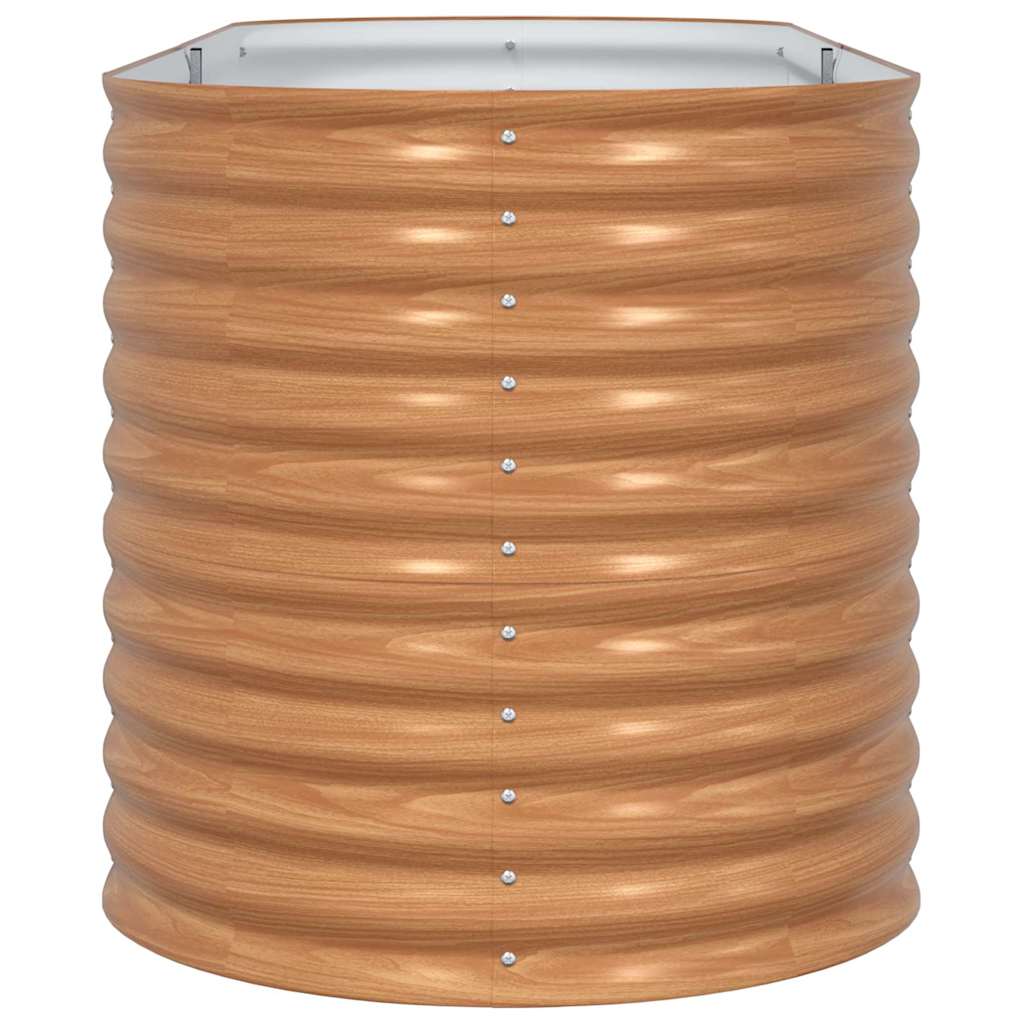 vidaXL Υπερυψωμένη Ζαρντινιέρα Καφέ 240 x 80 x 81 cm Ατσάλι
