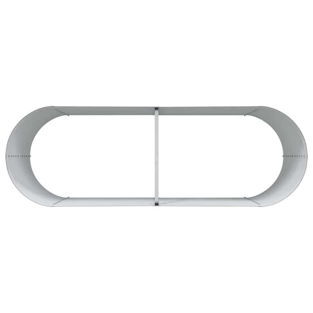 vidaXL Υπερυψωμένη Ζαρντινιέρα Καφέ 240 x 80 x 81 cm Ατσάλι