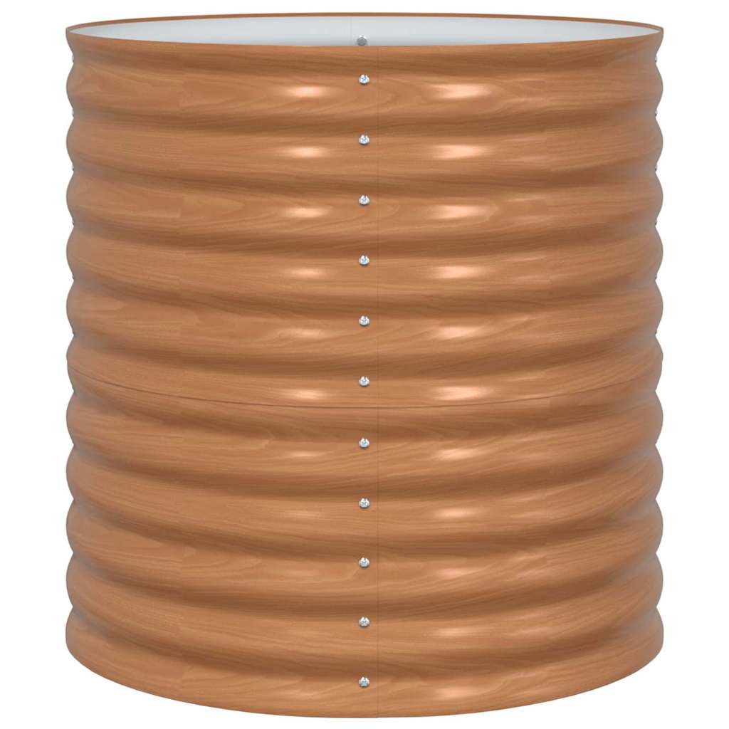 vidaXL Υπερυψωμένη Ζαρντινιέρα Καφέ 80 x 80 x 81 cm Ατσάλι