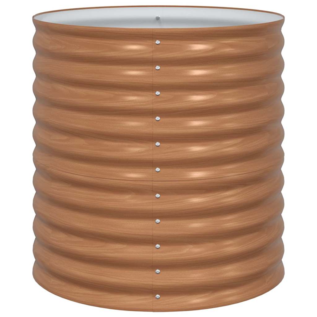 vidaXL Υπερυψωμένη Ζαρντινιέρα Καφέ 80 x 80 x 81 cm Ατσάλι