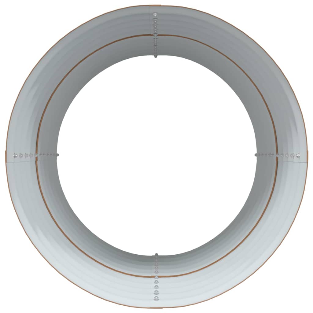 vidaXL Υπερυψωμένη Ζαρντινιέρα Καφέ 80 x 80 x 81 cm Ατσάλι