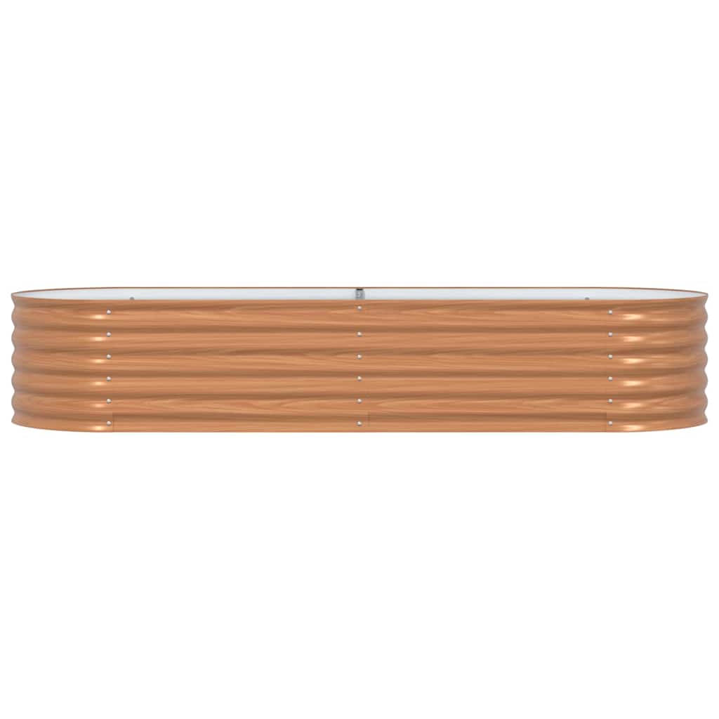 vidaXL Υπερυψωμένη Ζαρντινιέρα Καφέ 240 x 80 x 44 cm Ατσάλι
