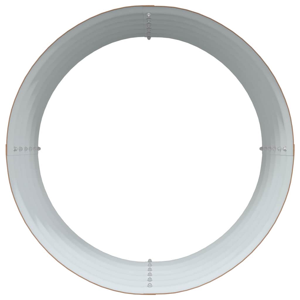 vidaXL Υπερυψωμένη Ζαρντινιέρα Καφέ 80 x 80 x 44 cm Ατσάλι