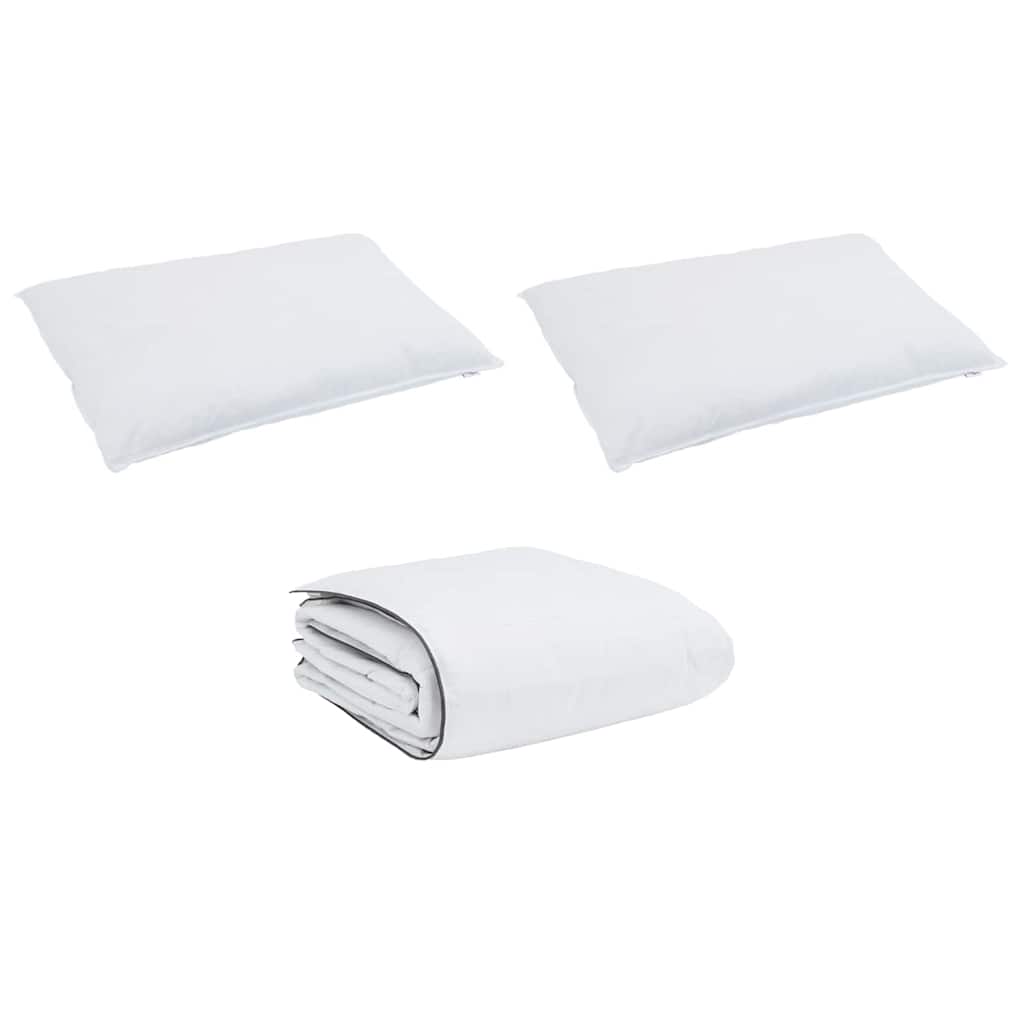 Set Παπλώματος Χειμώνα 3 pcs Λευκό 200 x 200 cm Μικροΐνες, Βαμβάκι