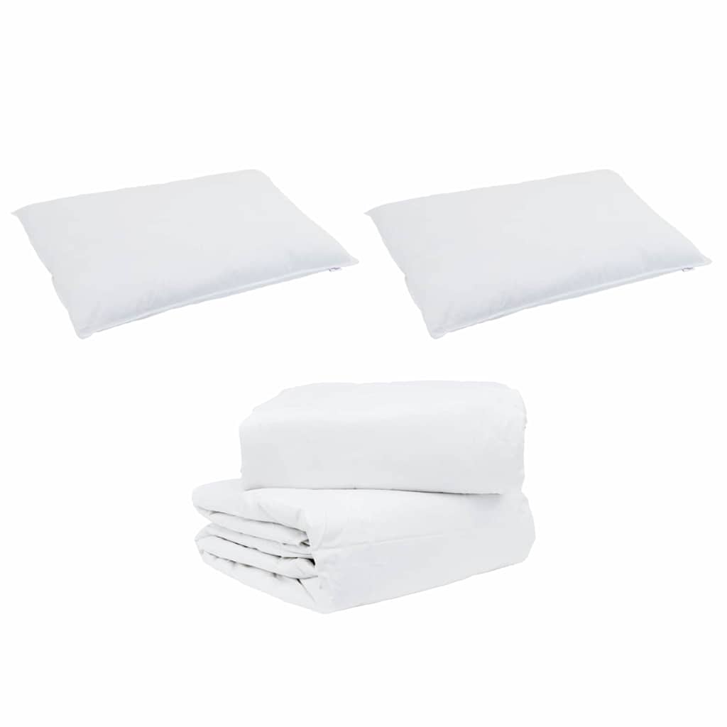 Set Παπλώματος Χειμώνα 3 pcs Λευκό 200 x 200 cm Μικροΐνες, Βαμβάκι