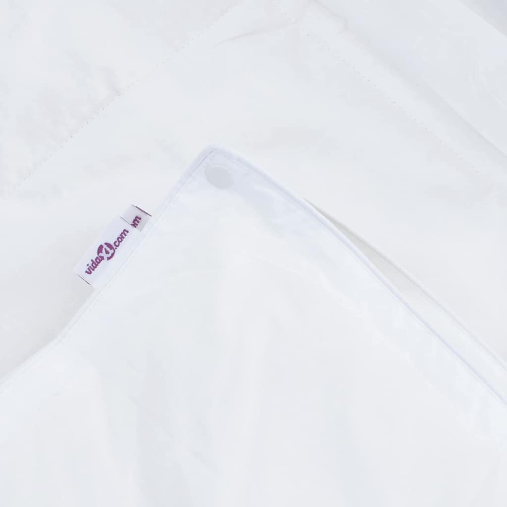 vidaXL Σετ Παπλωμάτων με μαξιλάρι 3 pcs Λευκό Φτέρος