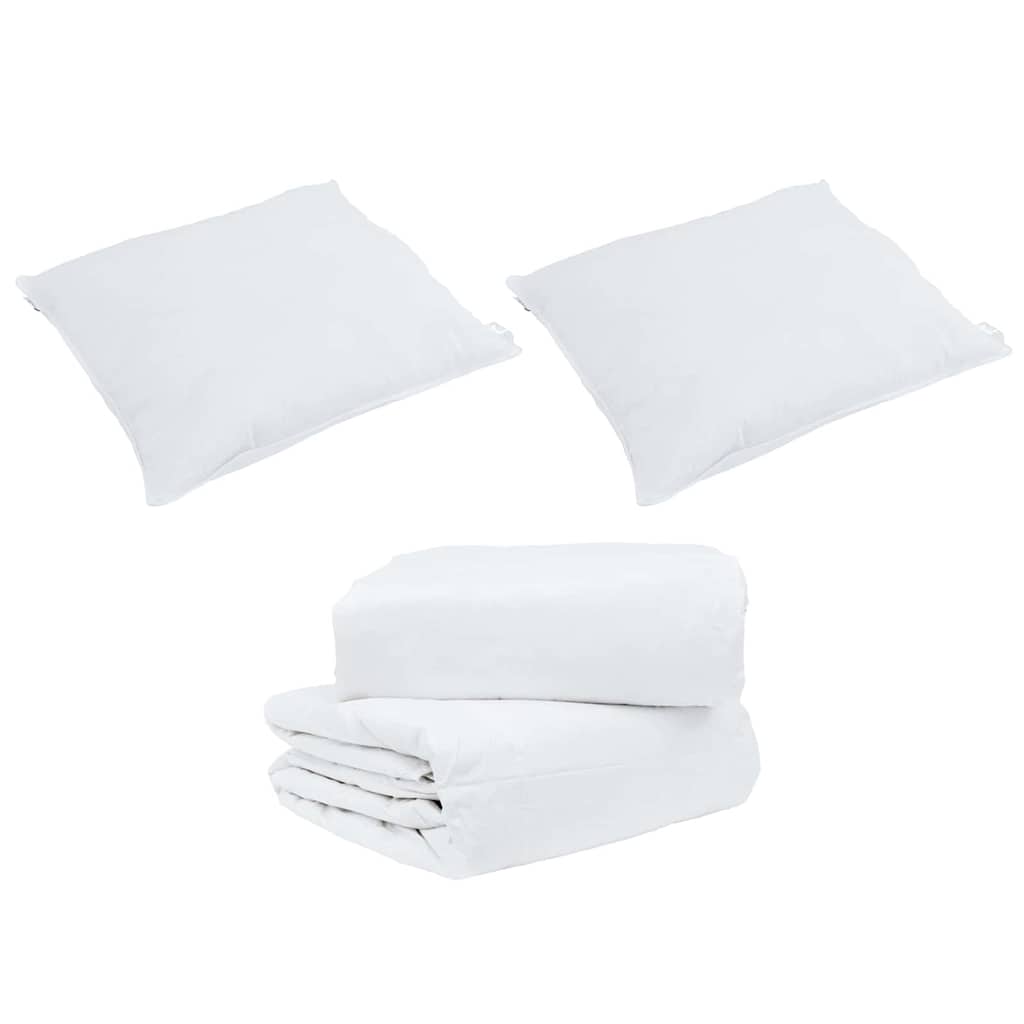 Set Παπλώματος Χειμώνα 3 pcs Λευκό 200 x 220 cm Μικροΐνες, Βαμβάκι