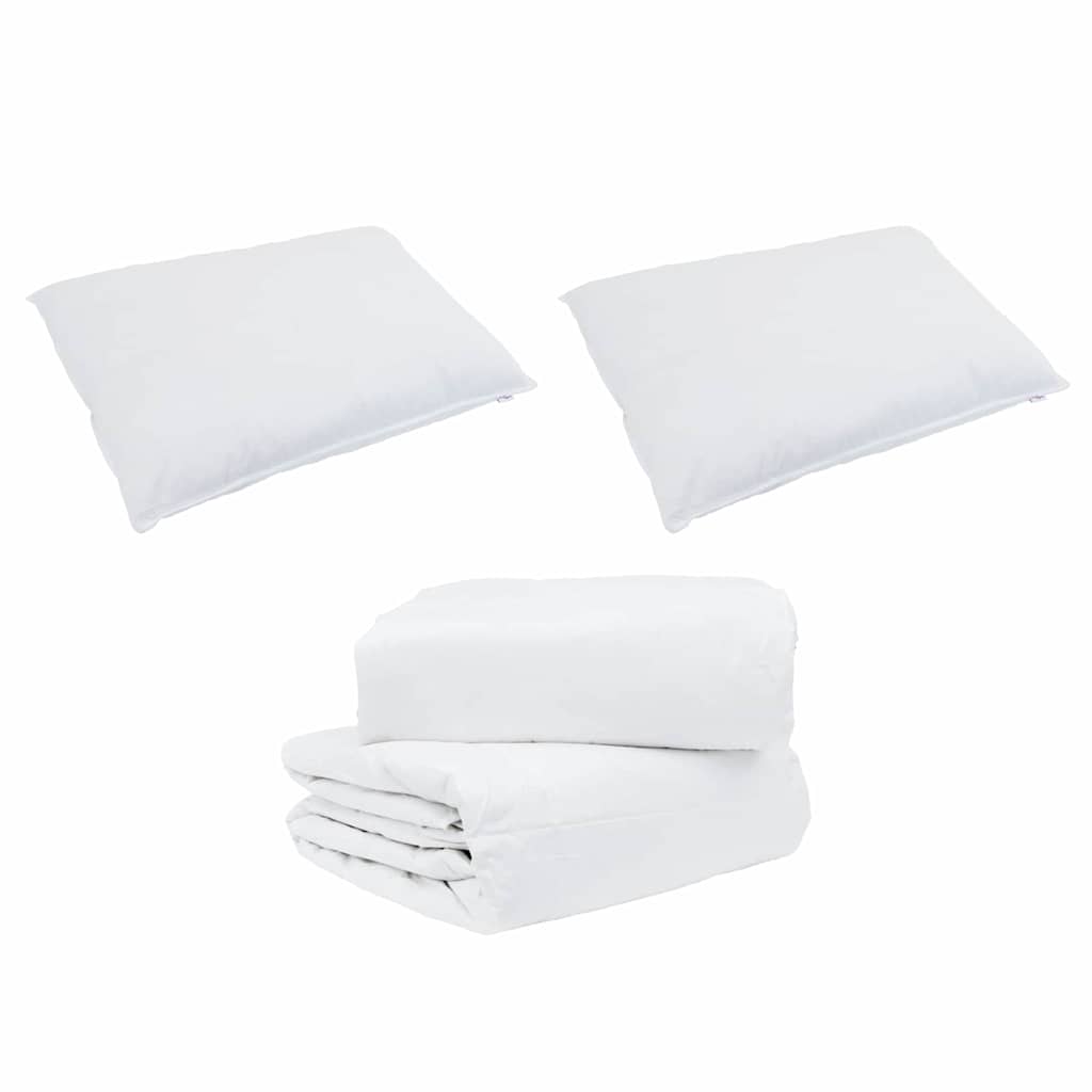 Set Παπλώματος Χειμώνα 3 pcs Λευκό 200 x 220 cm Μικροΐνες, Βαμβάκι